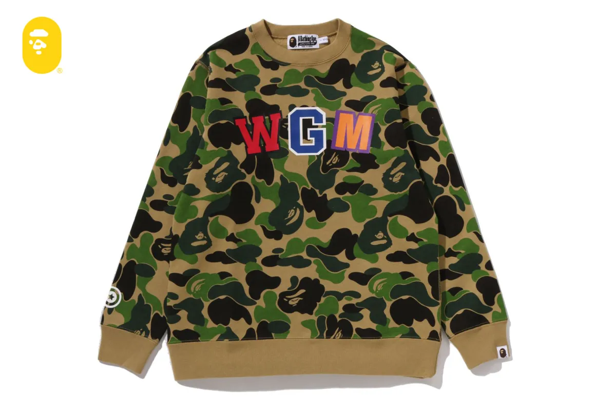 ABC CAMO SHARK CREWNECK SWEATSHIRT sold by Bape