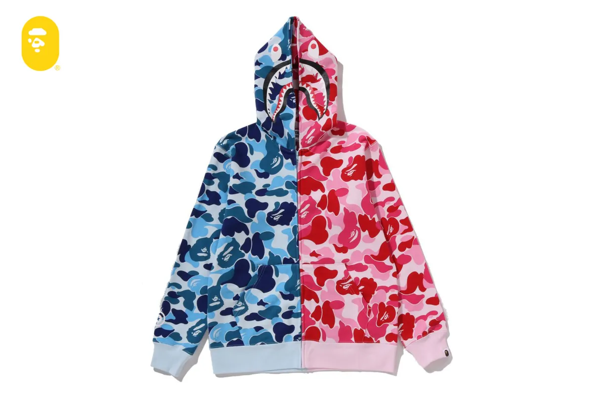 ABC CAMO MULTI SHARK ZIP HOODIE sold by Bape