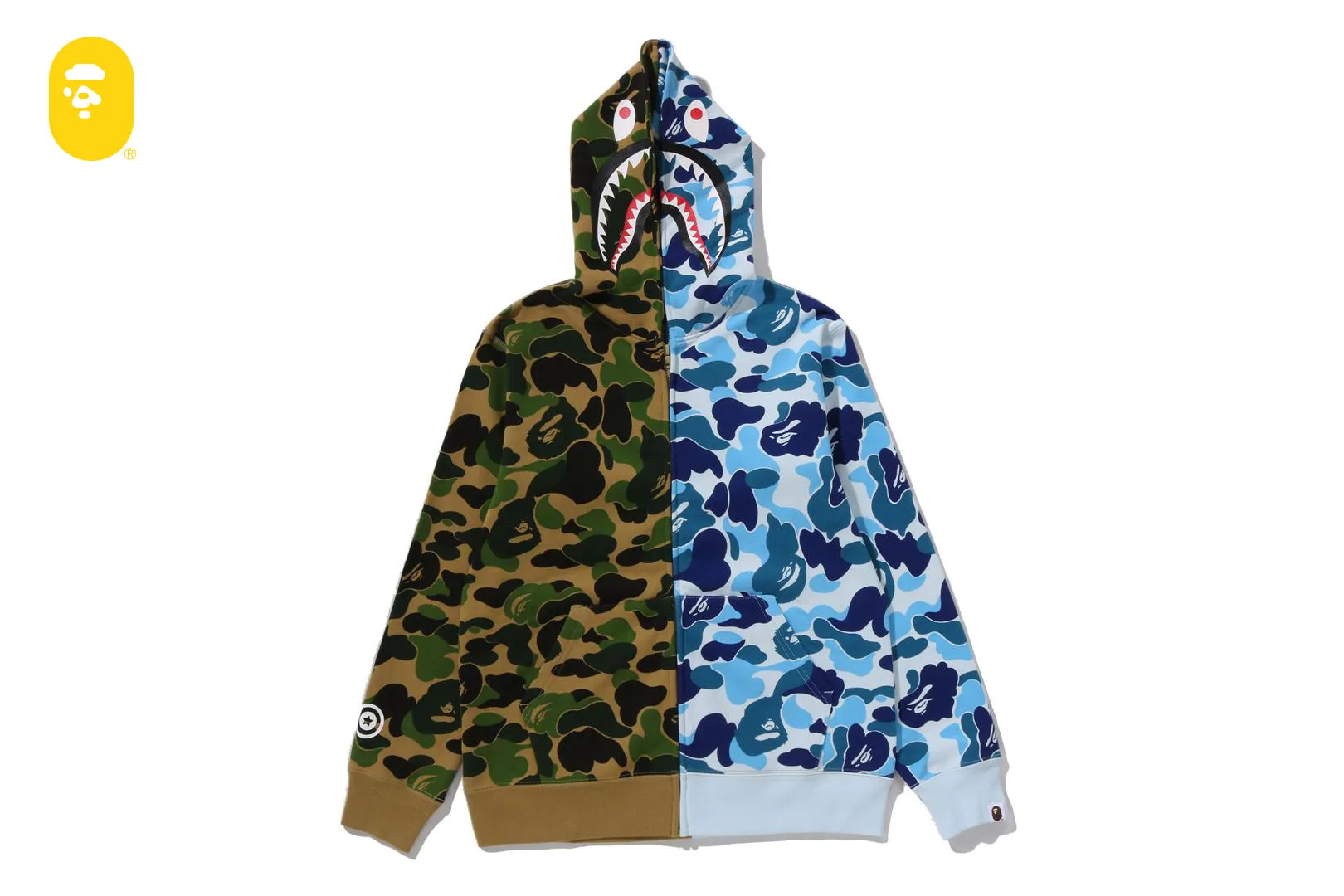 ABC CAMO MULTI SHARK ZIP HOODIE sold by Bape product image thumbnail 5