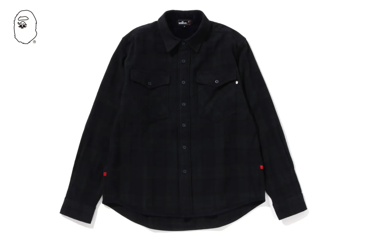 CHECK FLANNEL SHIRT sold by Bape