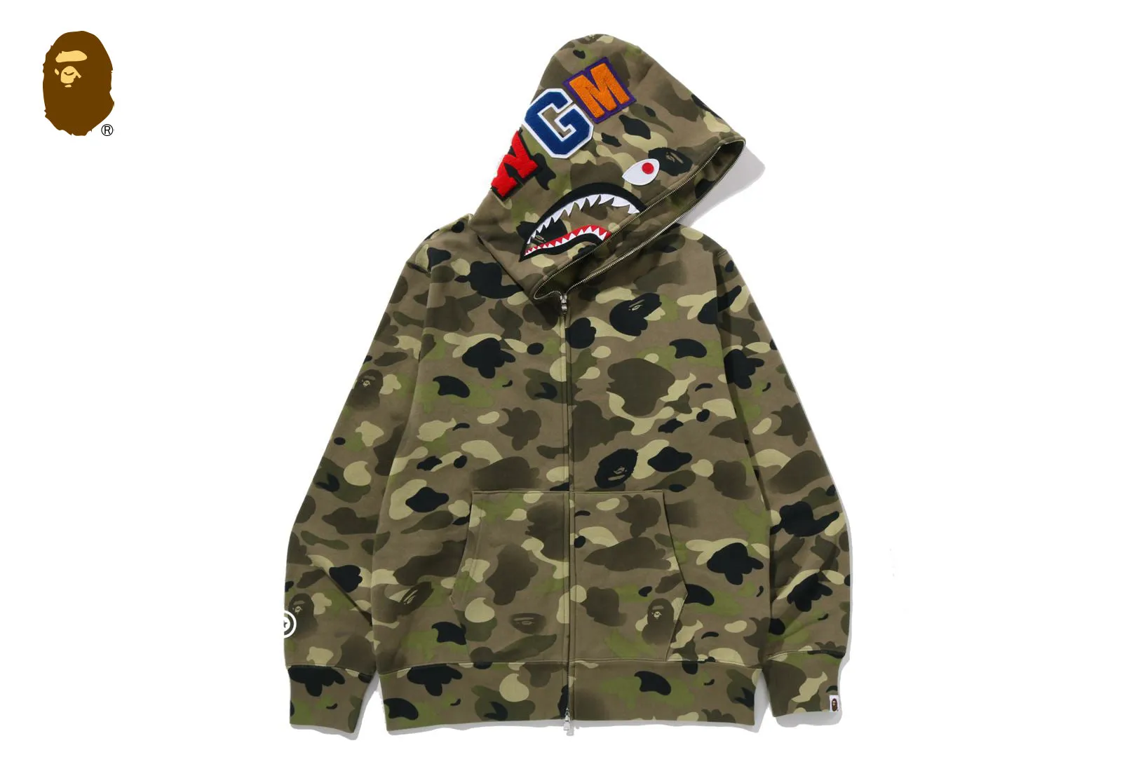 GRADATION CAMO SHARK FULL ZIP HOODIE sold by Bape product image thumbnail 4