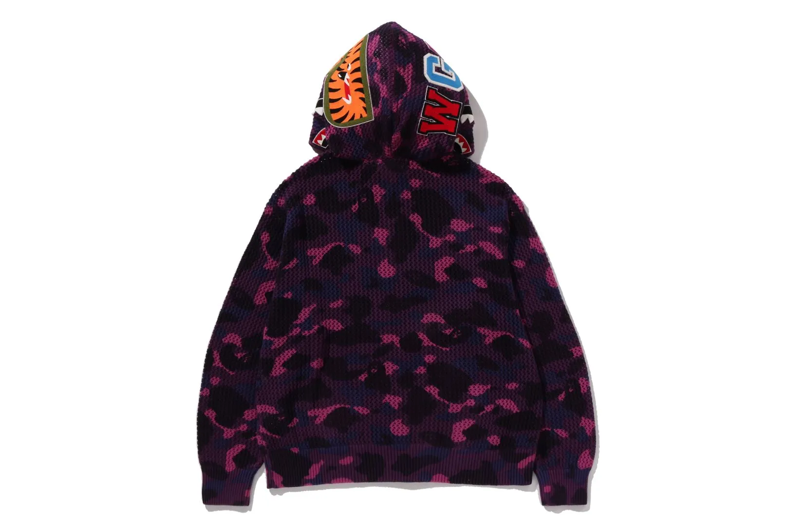 COLOR CAMO CROCHET RELAXED FIT SHARK FULL ZIP HOODIE sold by Bape product image thumbnail 3