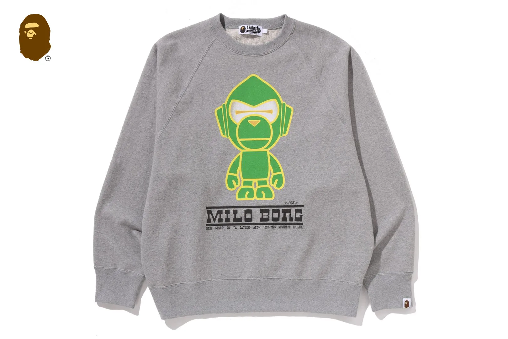 MILO BORG RELAXED FIT CREWNECK SWEATSHIRT sold by Bape product image thumbnail 5