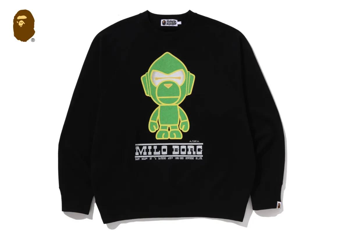 MILO BORG RELAXED FIT CREWNECK SWEATSHIRT sold by Bape