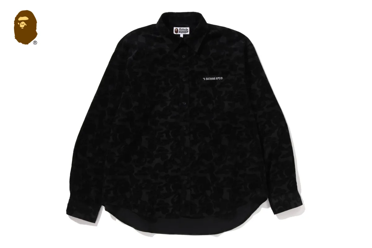 SOLID CAMO CORDUROY RELAXED FIT LS SHIRT sold by Bape