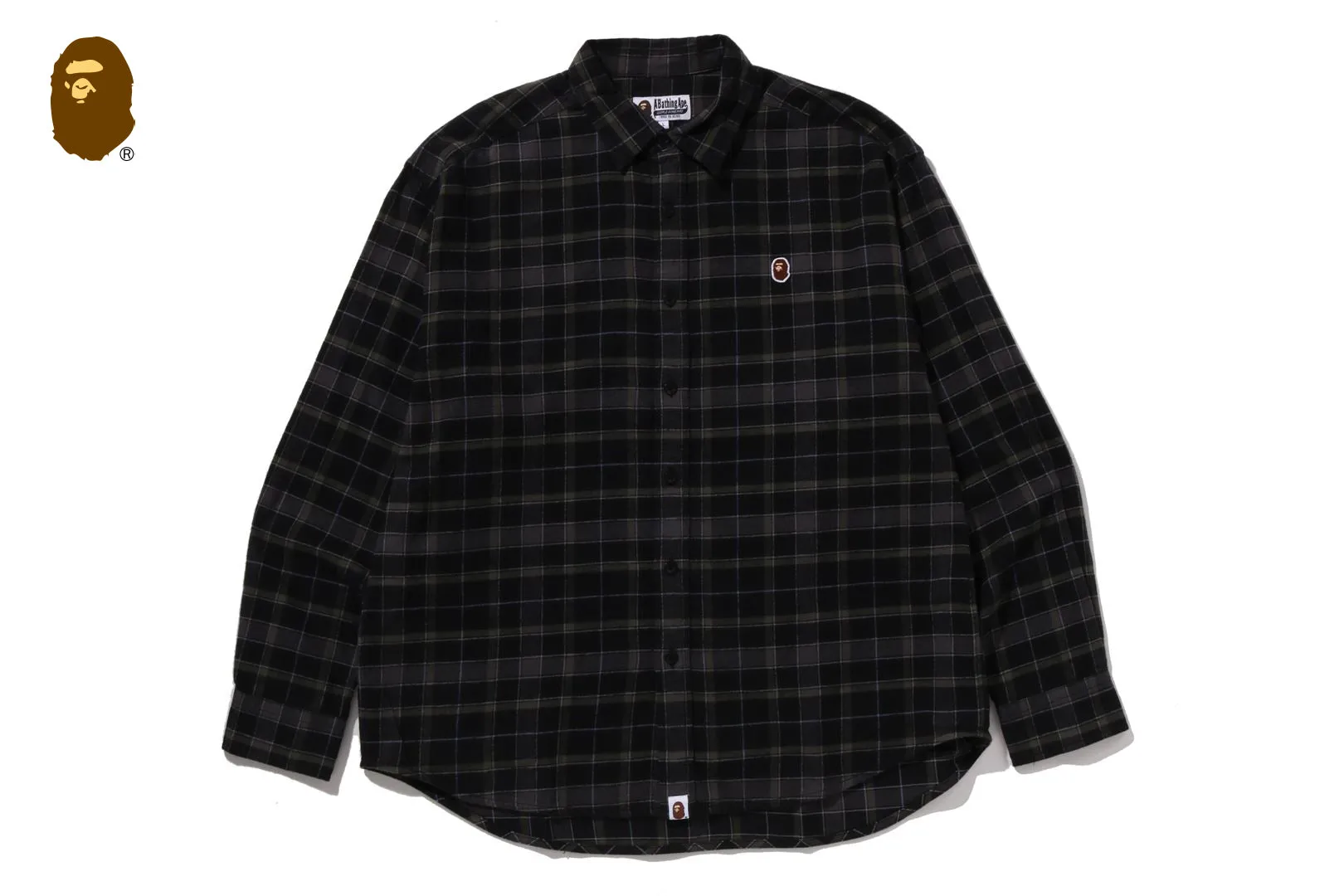 ONE POINT FLANNEL CHECK LS SHIRT sold by Bape product image thumbnail 4