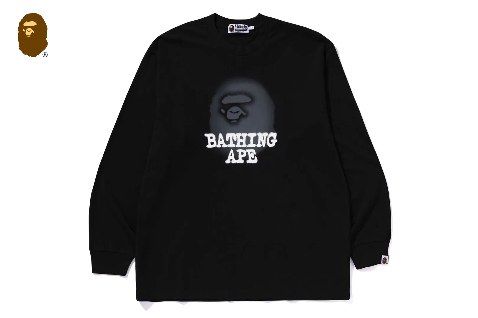 BATHING APE LOGO RELAXED FIT LS TEE sold by Bape product image thumbnail 4