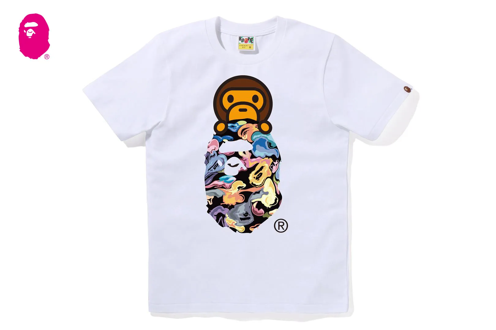 ART CAMO MILO ON APE HEAD TEE sold by Bape