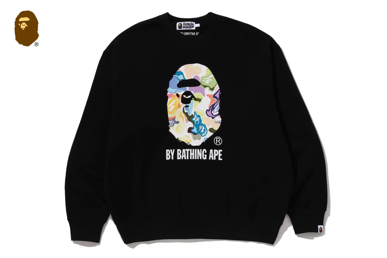 ART CAMO BY BATHING APE RELAXED FIT CREWNECK SWEATSHIRT sold by Bape
