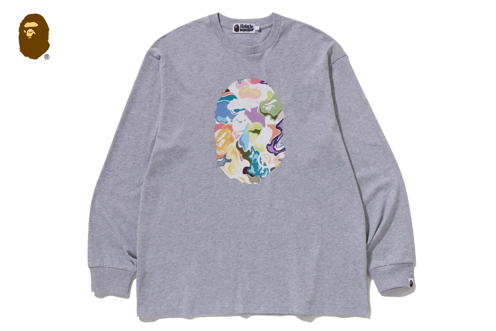 ART CAMO APE HEAD RELAXED FIT LS TEE sold by Bape product image thumbnail 5