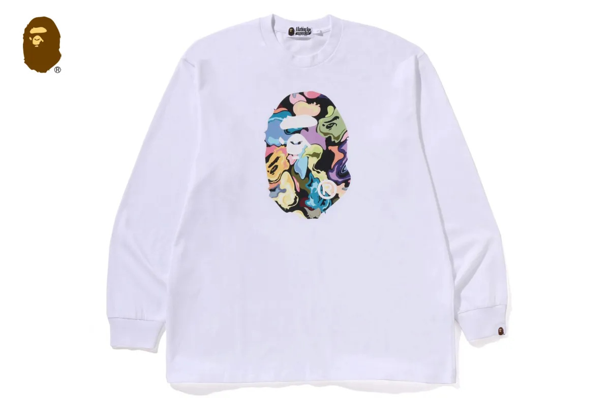 ART CAMO APE HEAD RELAXED FIT LS TEE sold by Bape