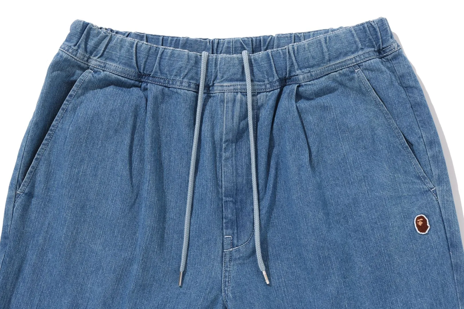 ONE POINT 1 PLEAT ELASTICATED DENIM PANTS sold by Bape product image thumbnail 4