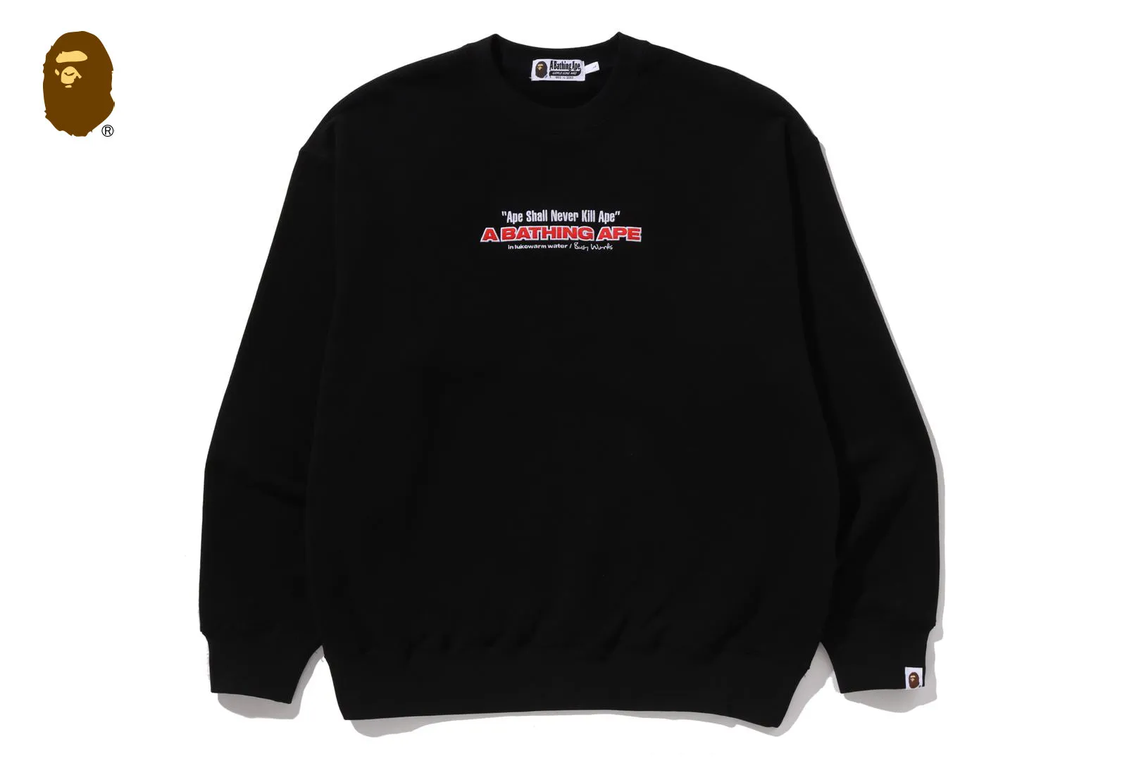 BAPE SLOGAN RELAXED FIT CREWNECK SWEATSHIRT sold by Bape