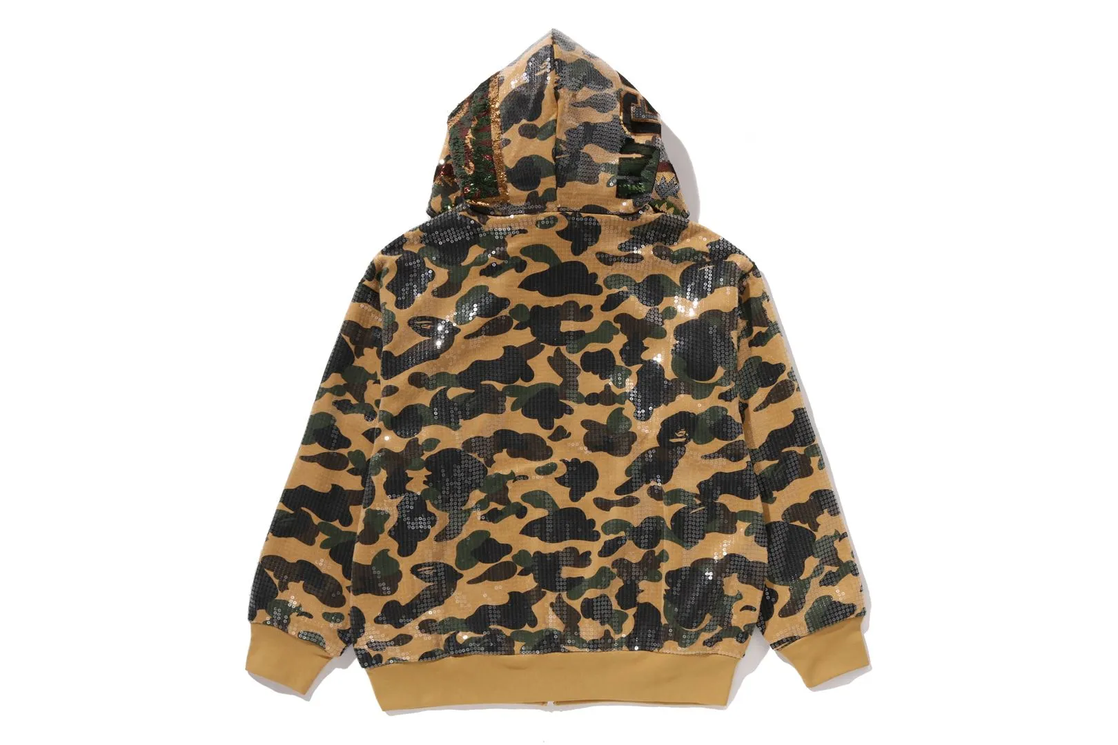 1ST CAMO SEQUIN SHARK RELAXED FIT FULL ZIP HOODIE sold by Bape product image thumbnail 3
