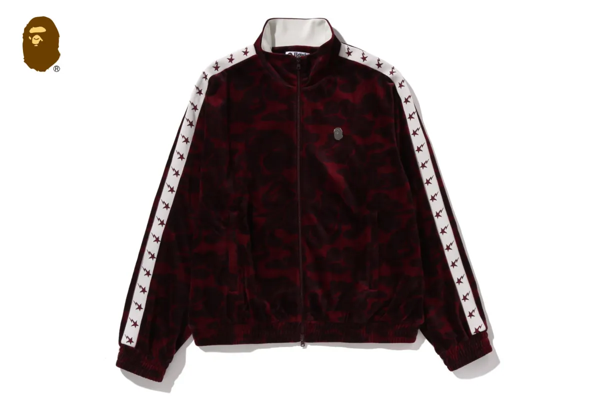 SOLID CAMO VELOUR METAL ONE POINT RELAXED FIT TRACK JACKET made by Bape