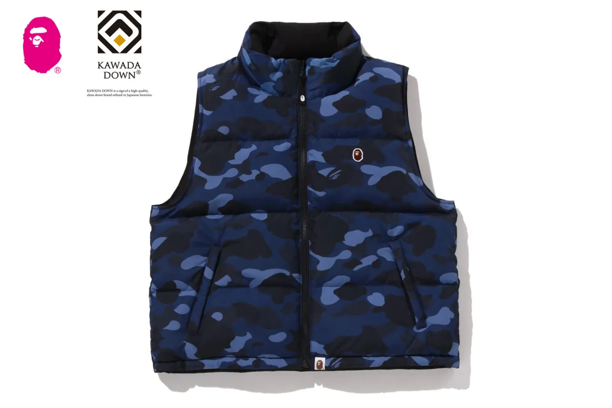 COLOR CAMO REVERSIBLE DOWN VEST sold by Bape
