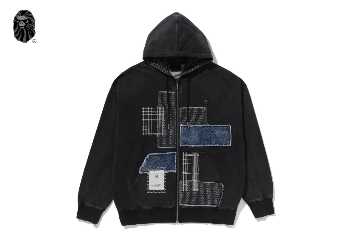 PATCHWORK ZIPPED HOODIE #1 sold by Bape