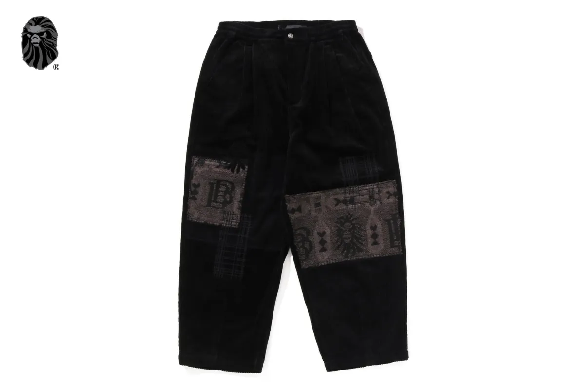 PATCHWORK CORDUROY PANTS made by Bape