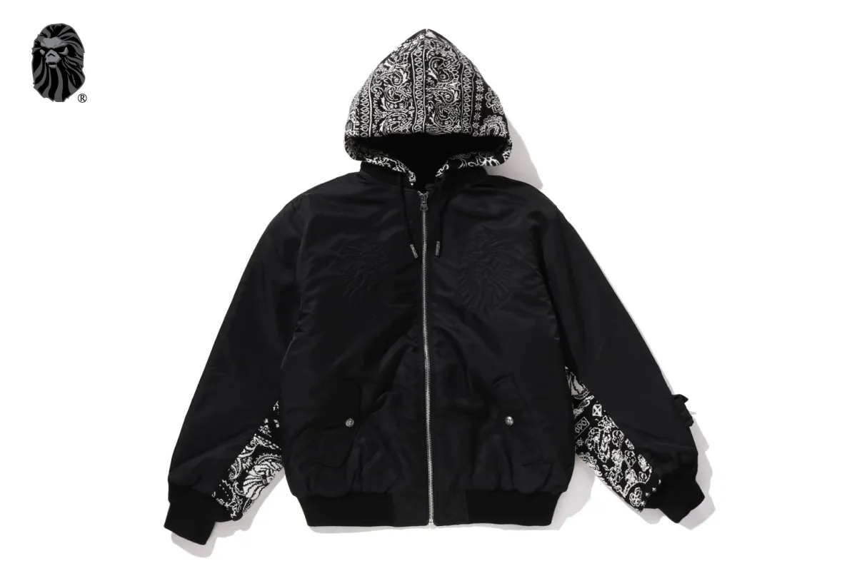 KNIT PAISLEY TRIMMED MA-1 sold by Bape