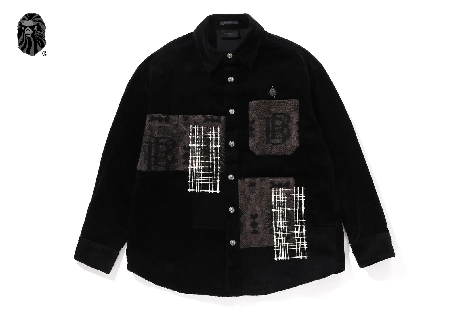 CORDUROY PATCHWORK SHIRT sold by Bape