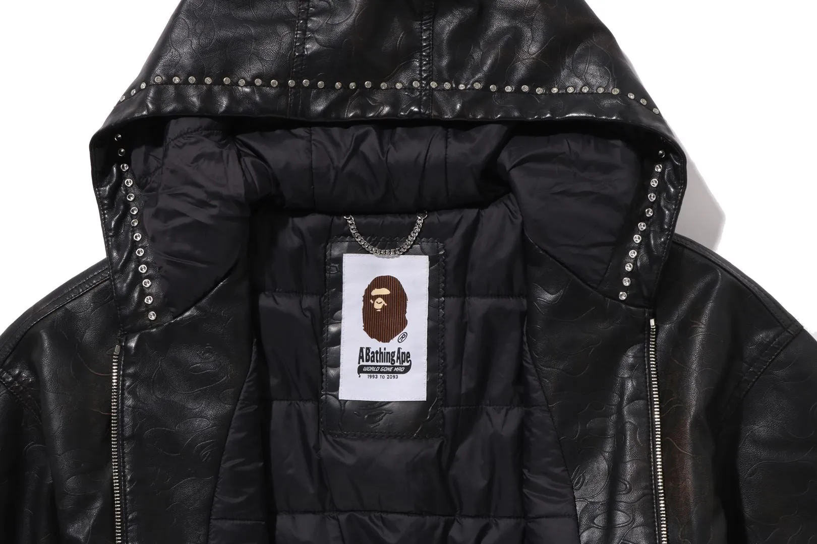 CAMO EMBOSSED WASHED RHINESTONE CROPPED JACKET sold by Bape product image thumbnail 3
