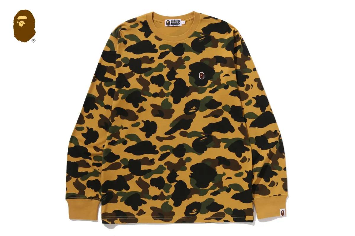1ST CAMO ONE POINT LS TEE sold by Bape