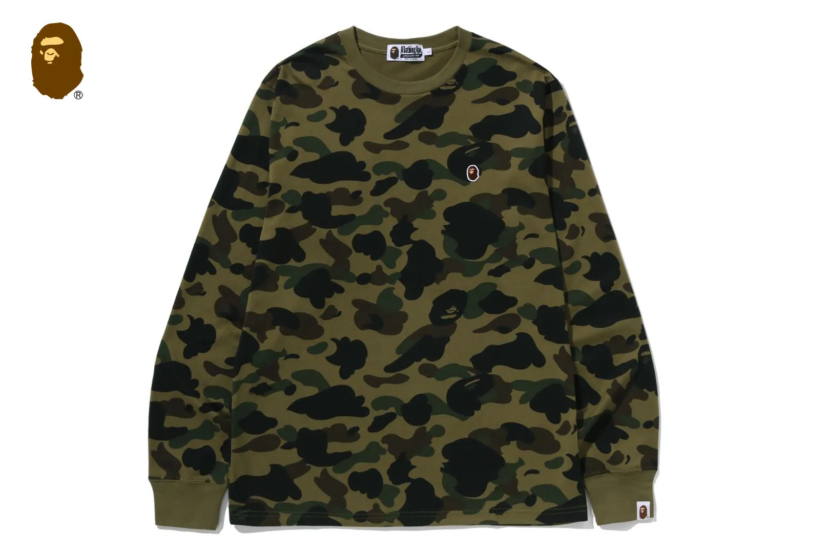 1ST CAMO ONE POINT LS TEE sold by Bape product image thumbnail 4