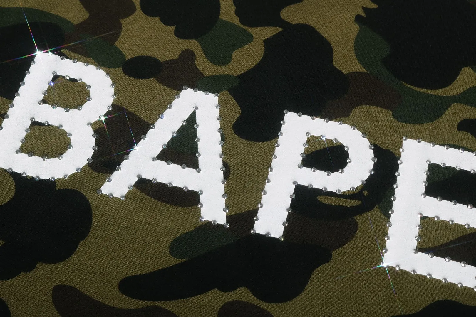 1ST CAMO BAPE RHINESTONE TEE sold by Bape product image thumbnail 3