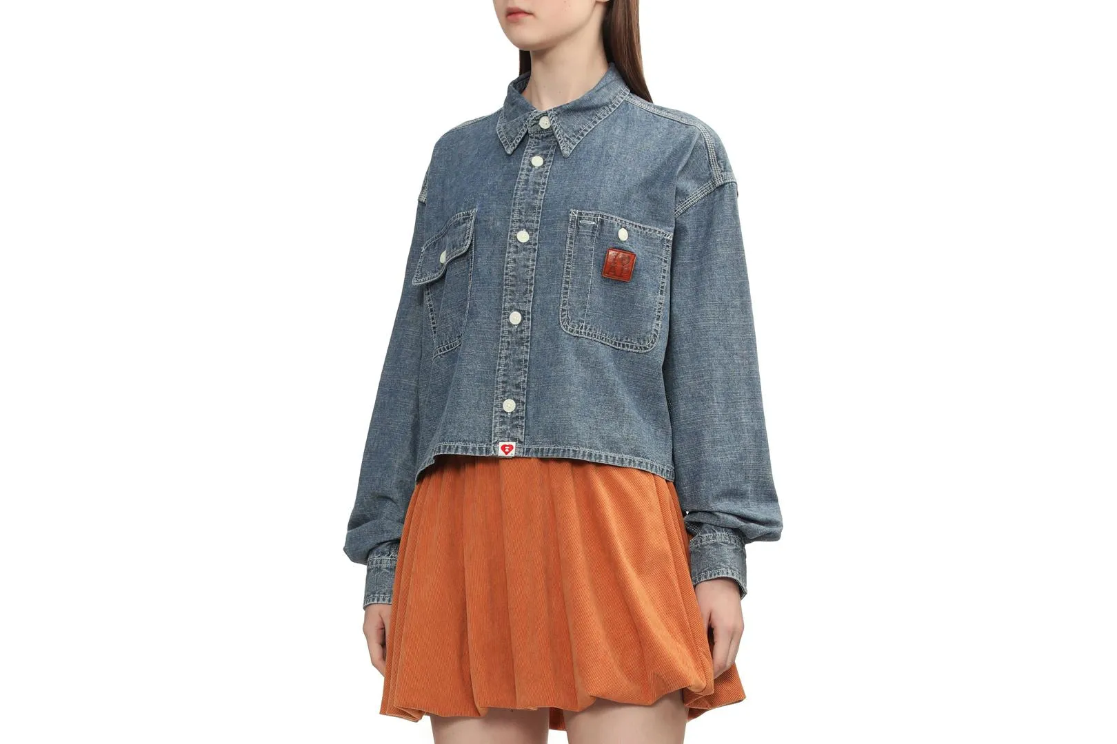 WASHED DENIM CROP SHIRT sold by Bape product image thumbnail 3