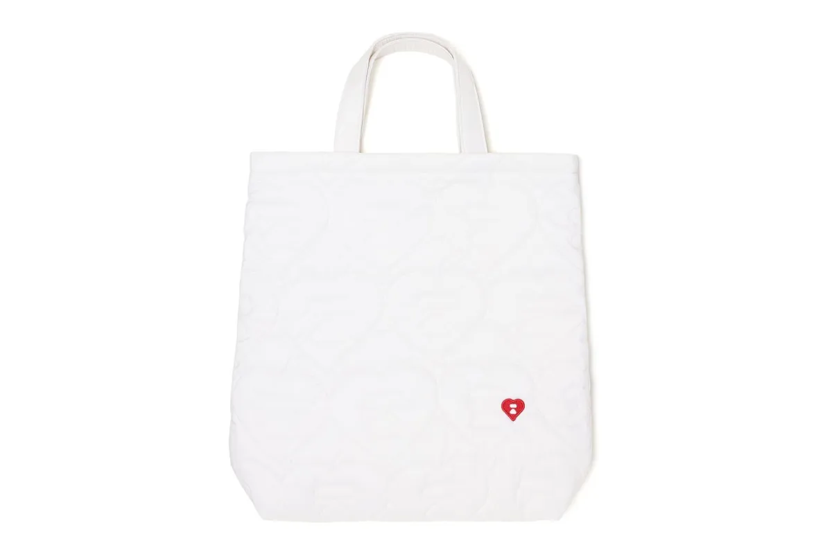 QUILTED HEART MONOGRAM TOTE BAG sold by Bape