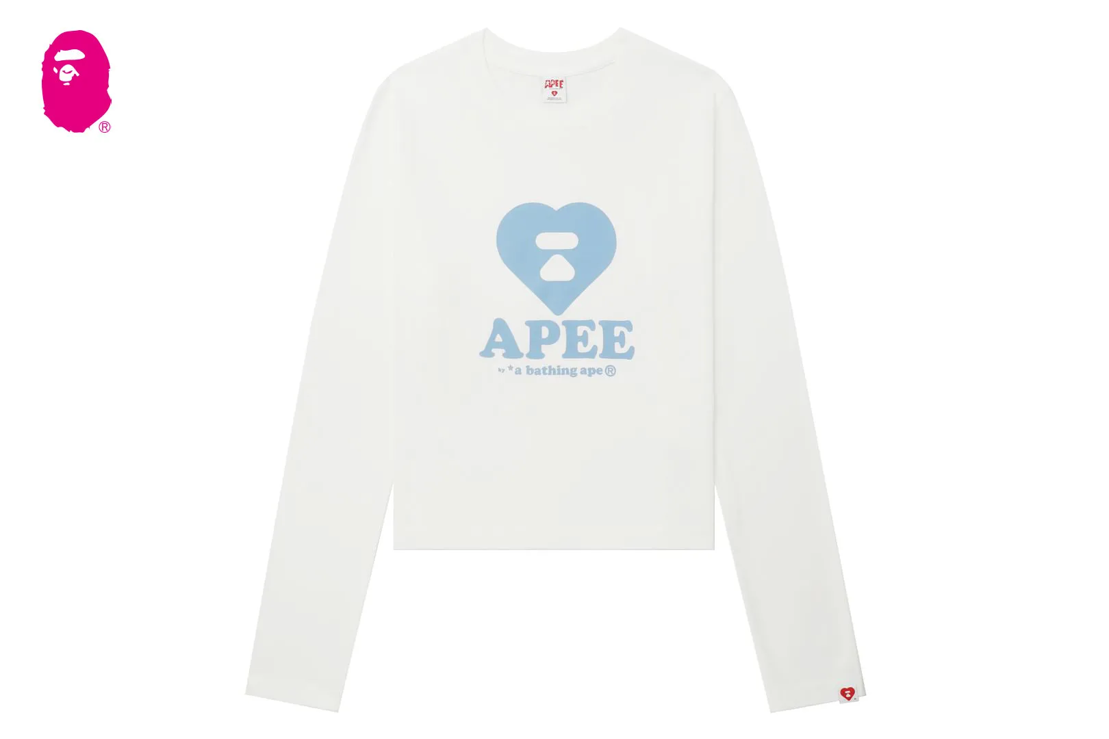 HEART PRINTED LONG SLEEVE T-SHIRT sold by Bape product image thumbnail 4