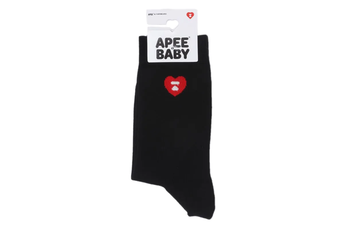 HEART EMBROIDERY BADGE SOCKS sold by Bape