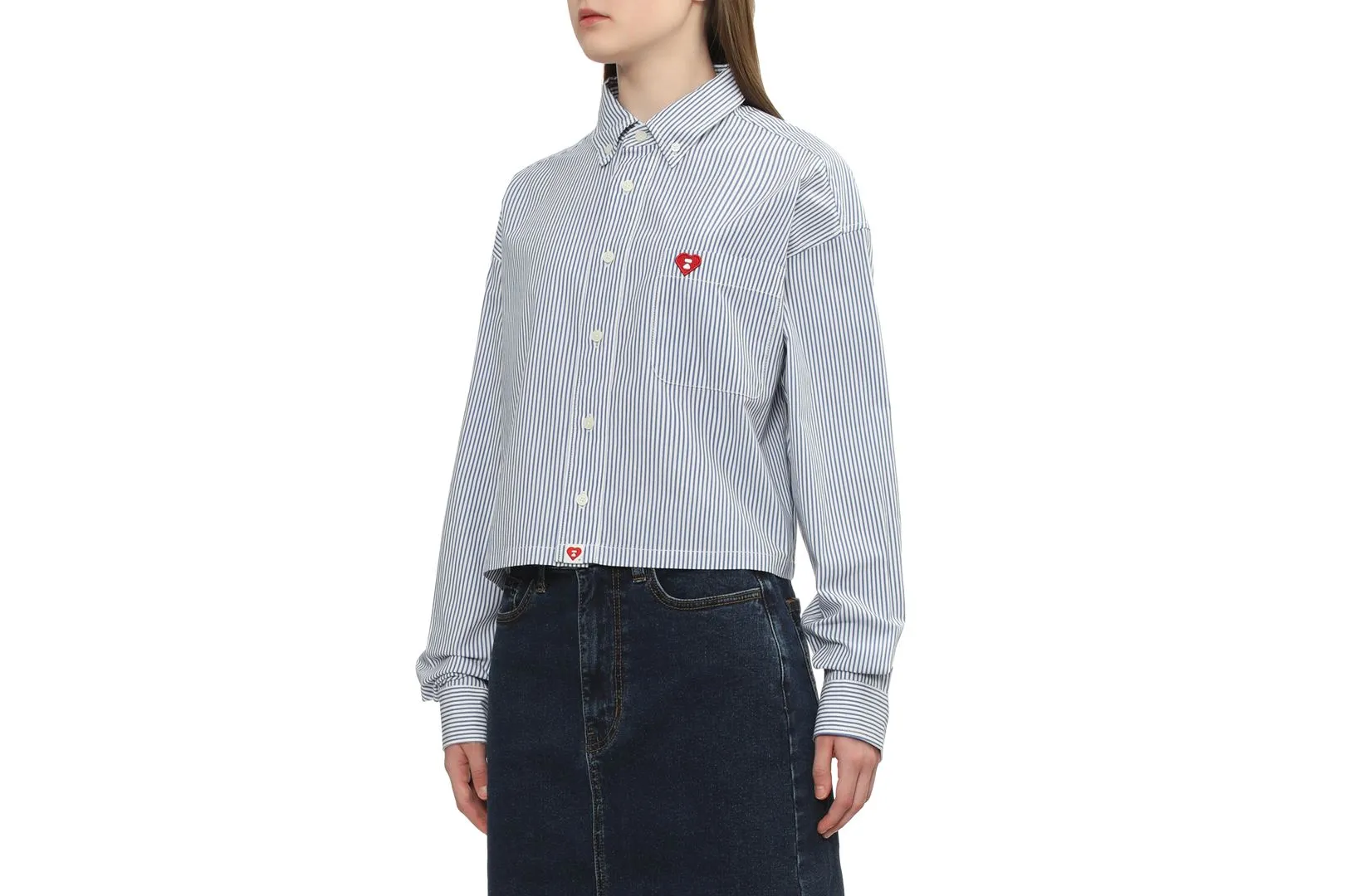 HEART BADGE STRIPE CROP SHIRT #2 sold by Bape product image thumbnail 3