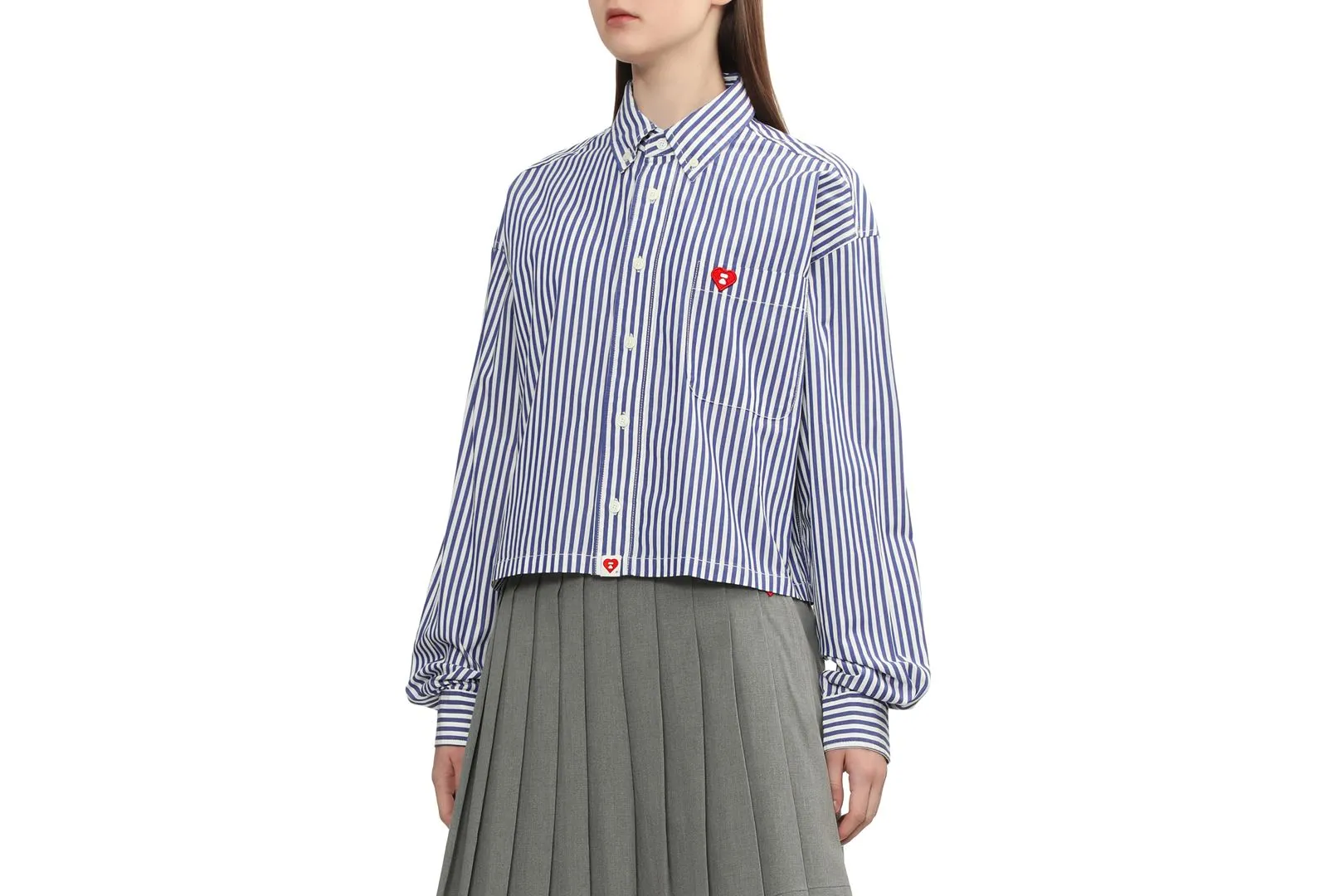HEART BADGE STRIPE CROP SHIRT #1 sold by Bape product image thumbnail 3
