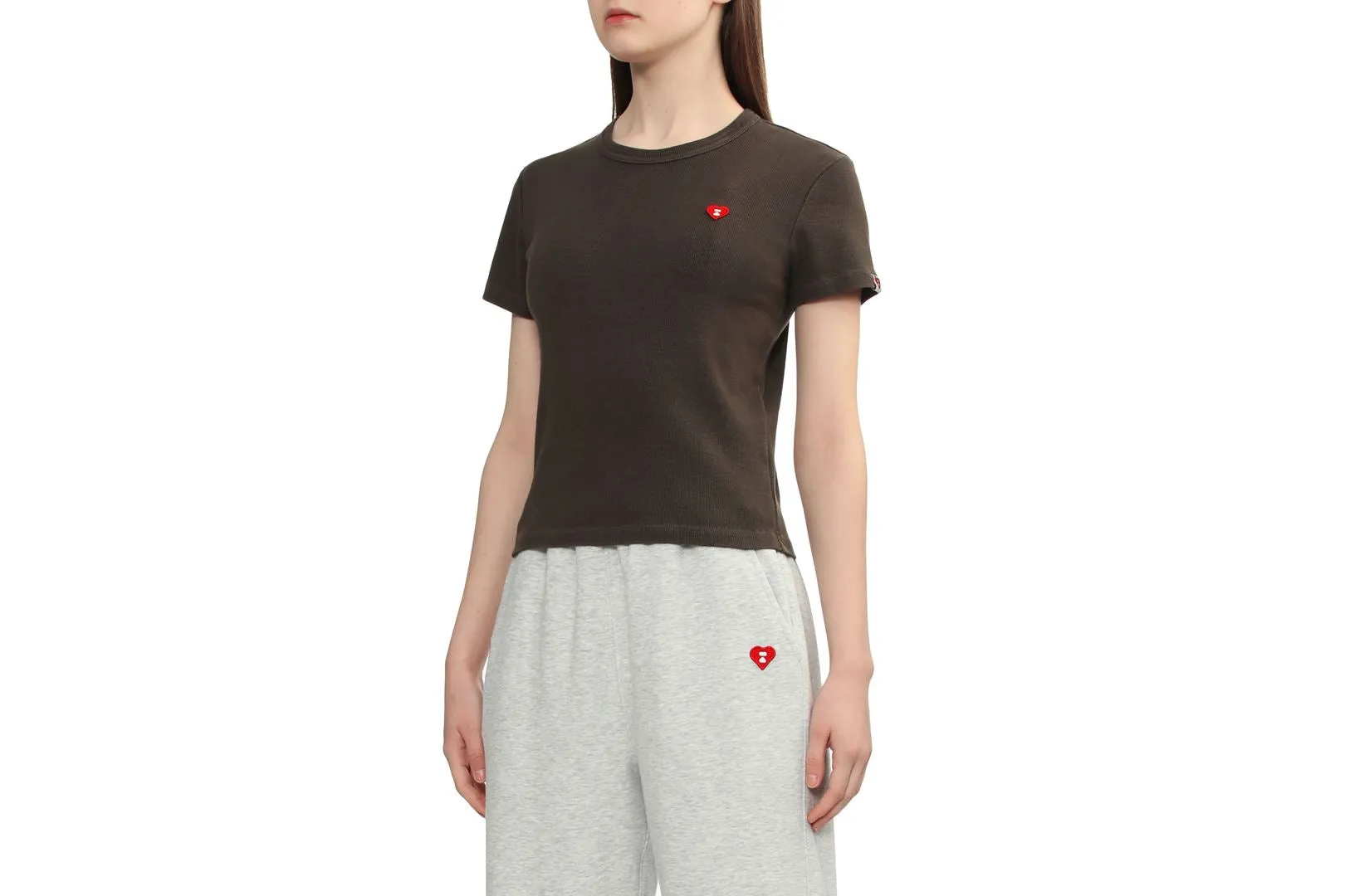 HEART BADGE PIGMENT DYE RIB TEE sold by Bape product image thumbnail 3