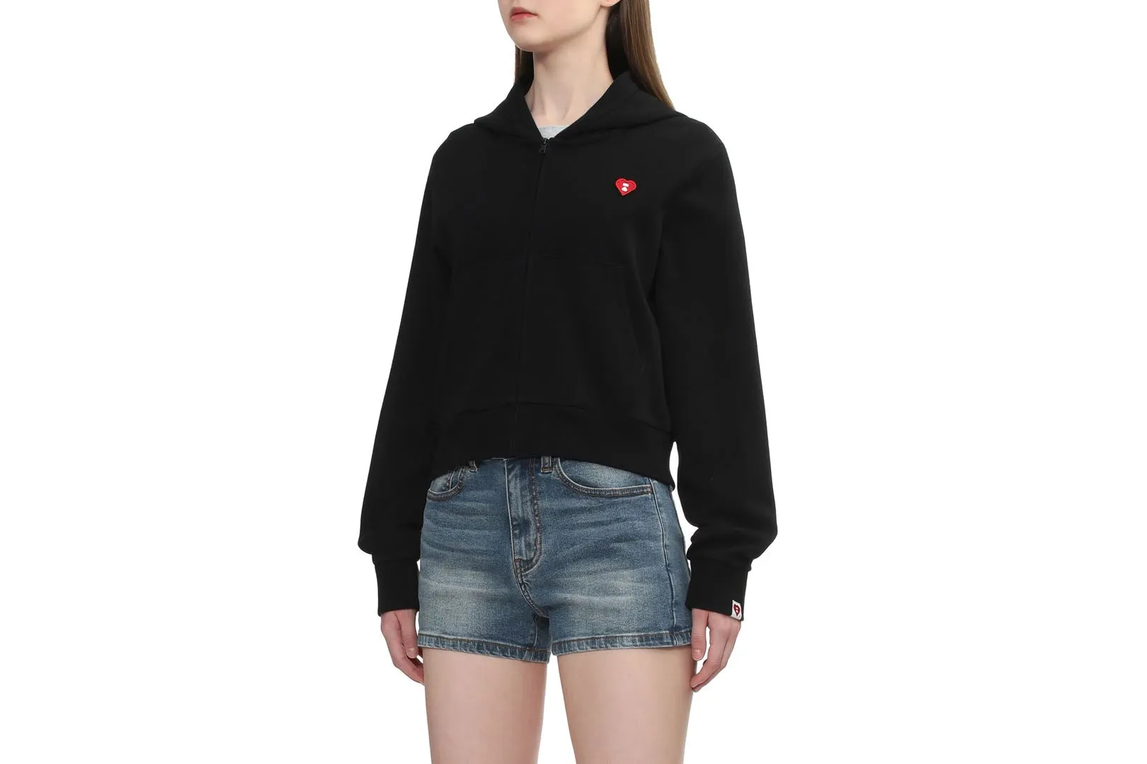 HEART BADGE HOODED ZIP UP SWEATER sold by Bape product image thumbnail 3