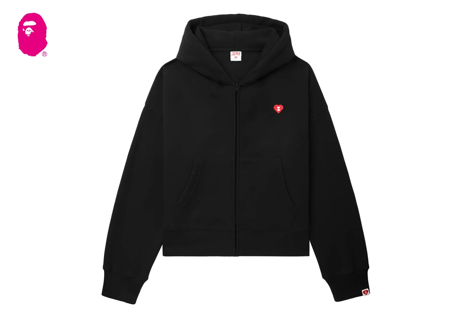 HEART BADGE HOODED ZIP UP SWEATER sold by Bape