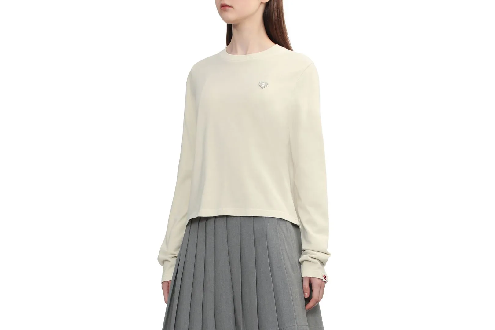 HEART BADGE PIGMENT DYE LONG SLEEVE T-SHIRT sold by Bape product image thumbnail 3