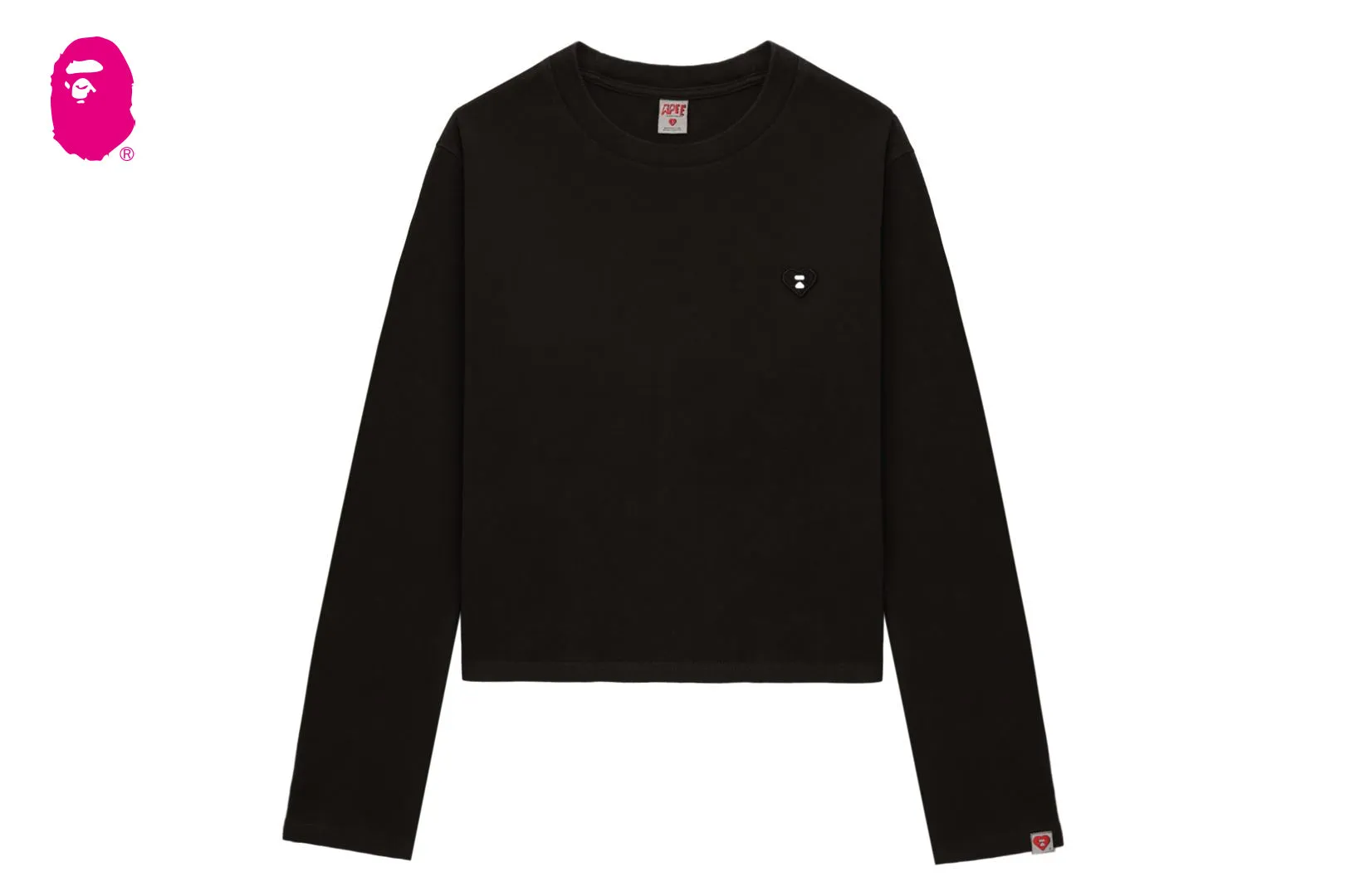 HEART BADGE PIGMENT DYE LONG SLEEVE T-SHIRT sold by Bape product image thumbnail 4