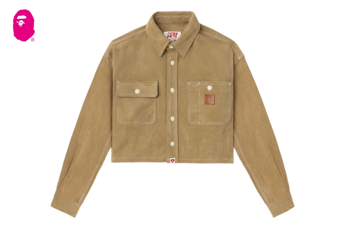 FAX SUEDE CROP SHIRT sold by Bape