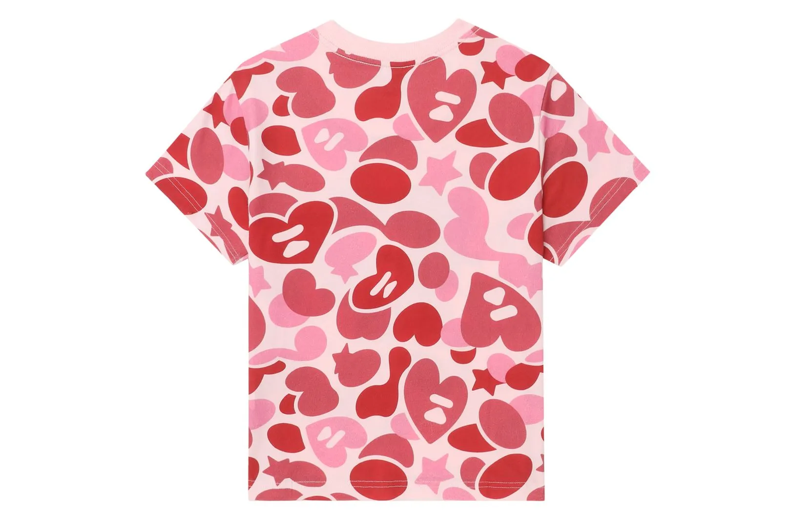 CAMO MONOGRAM BIG HEART PRINT CROP TEE sold by Bape product image thumbnail 5