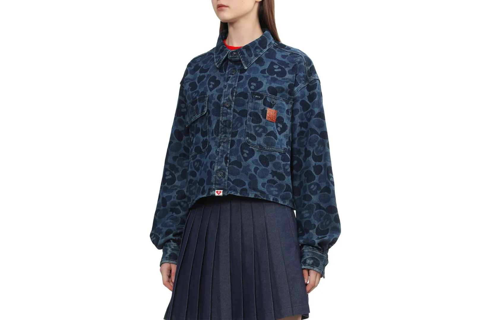 CAMO LASER PRINT DENIM CROP SHIRT sold by Bape product image thumbnail 3