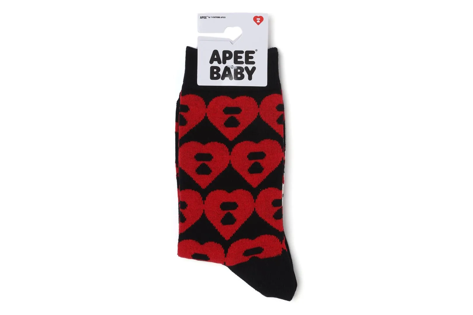 BIG HEART MONOGRAM INTARSIA SOCKS sold by Bape