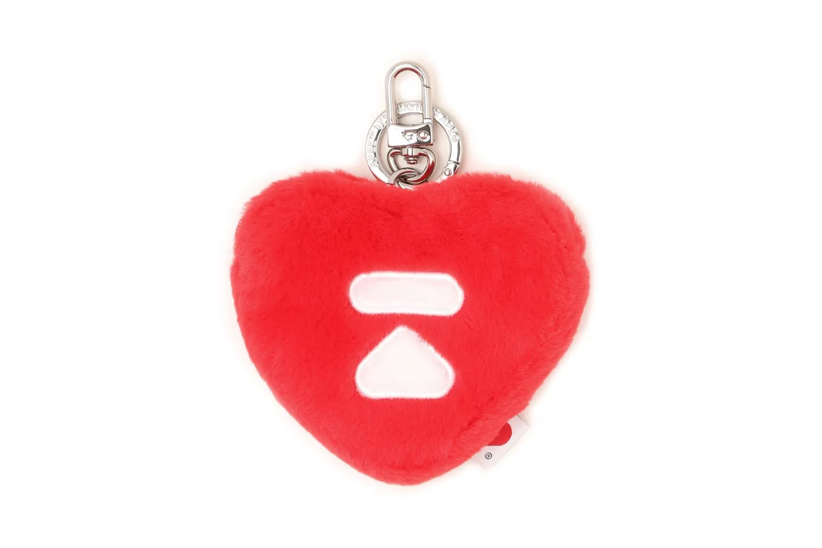APEE HEART FURRY COINS BAG KEYRING sold by Bape
