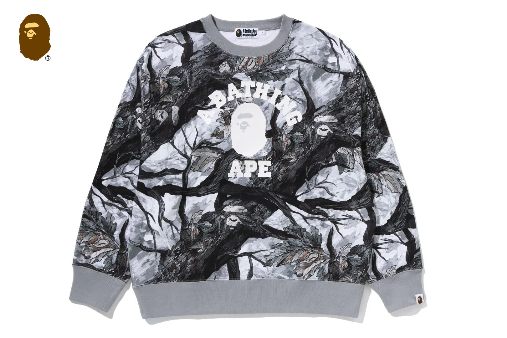 TREE EDGE CAMO COLLEGE RELAXED FIT CREWNECK SWEATSHIRT #2 sold by Bape product image thumbnail 4