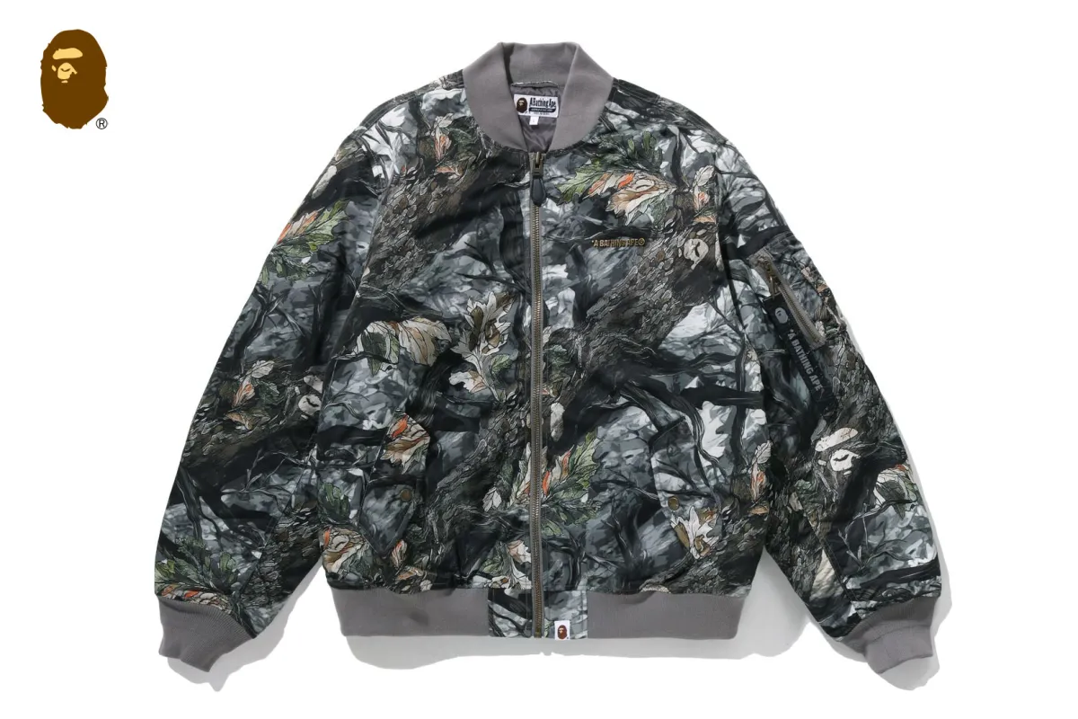 TREE EDGE CAMO BOMBER JACKET sold by Bape