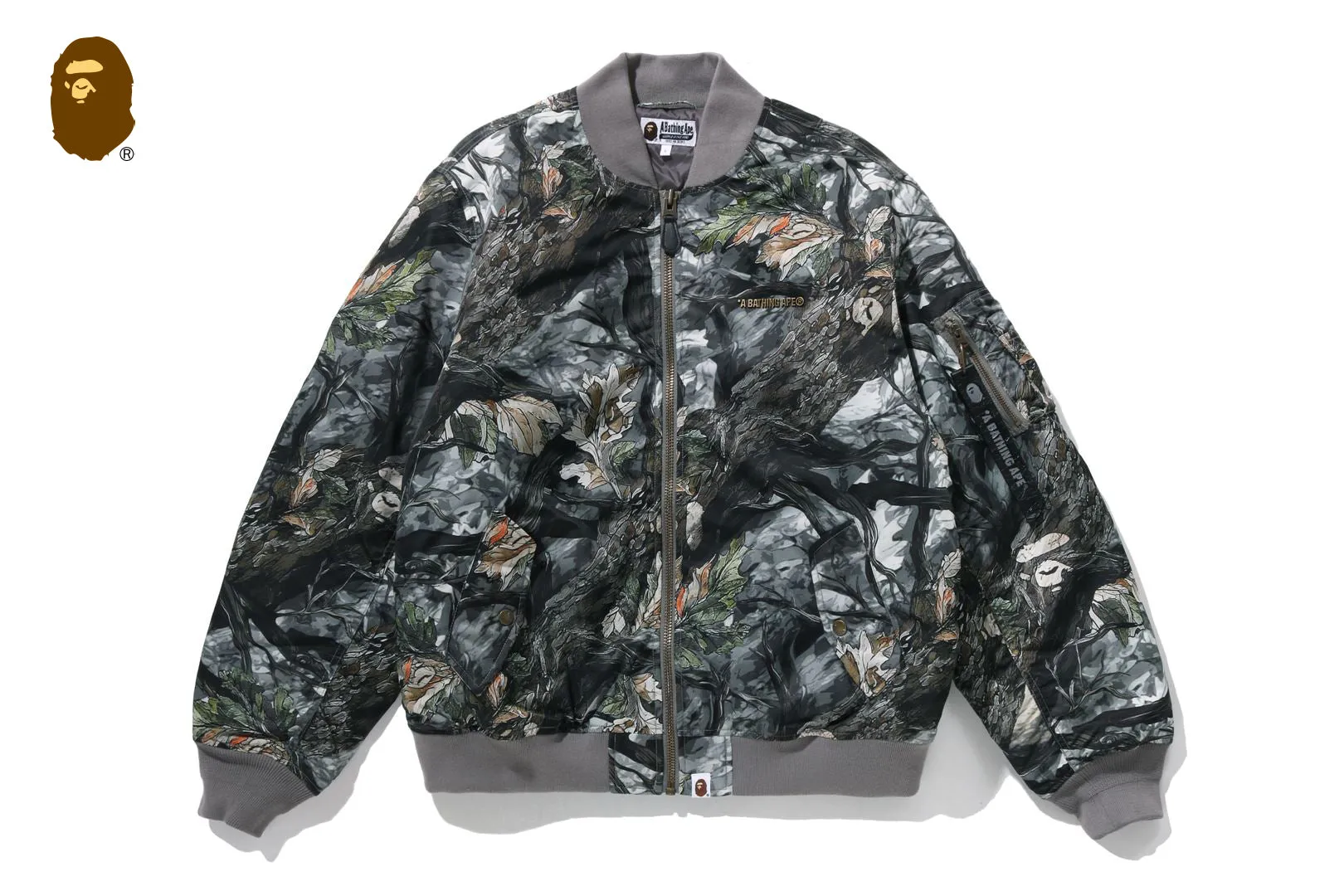 TREE EDGE CAMO BOMBER JACKET sold by Bape