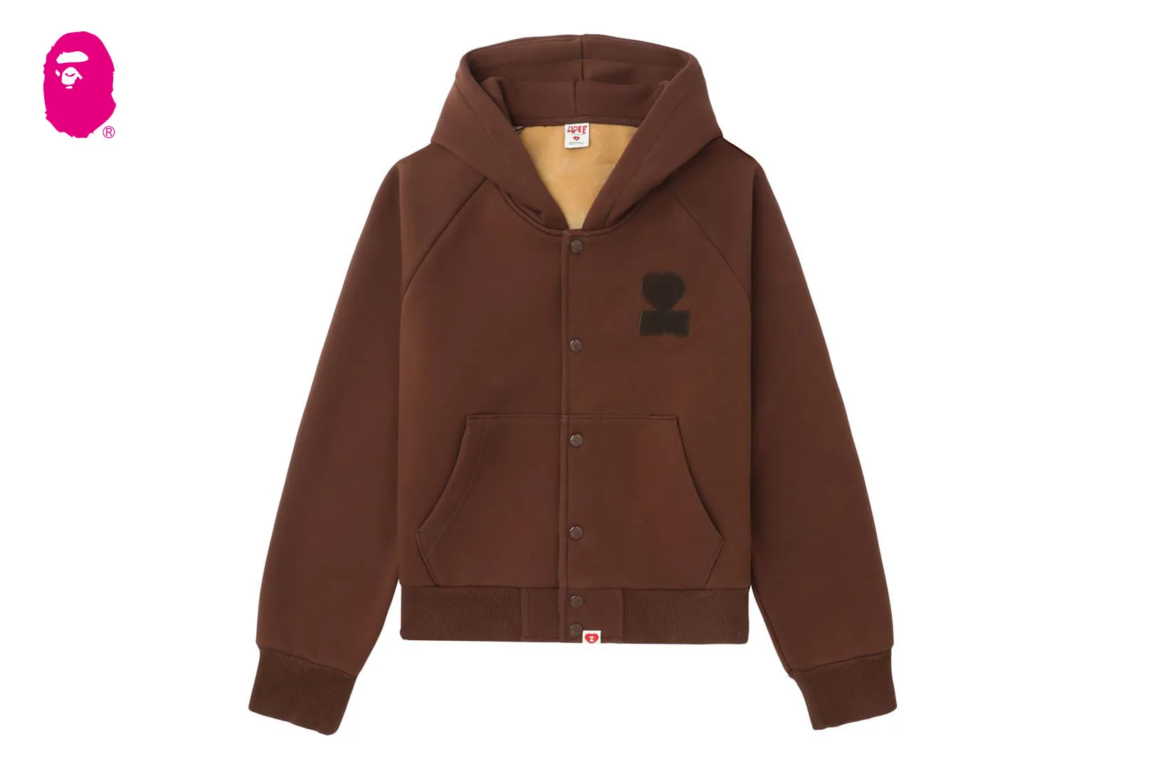 SUEDE PATCH BONDED PILE BASEBALL JACKET sold by Bape product image thumbnail 4