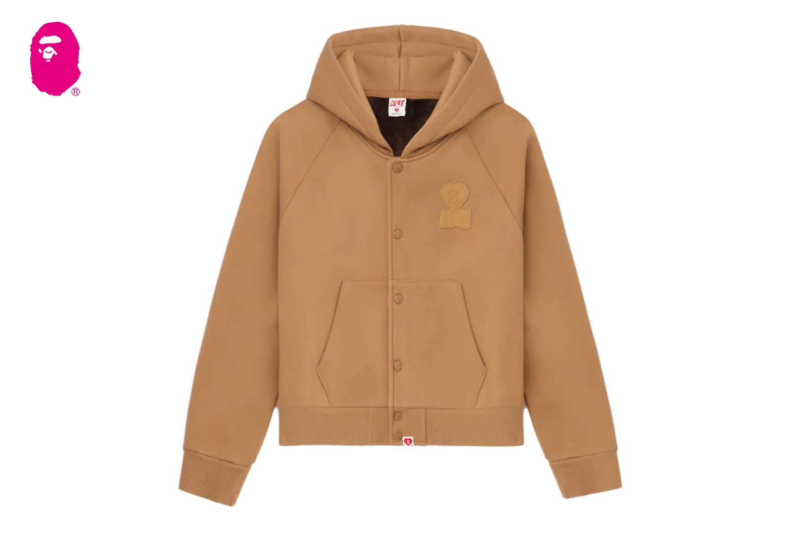 SUEDE PATCH BONDED PILE BASEBALL JACKET sold by Bape