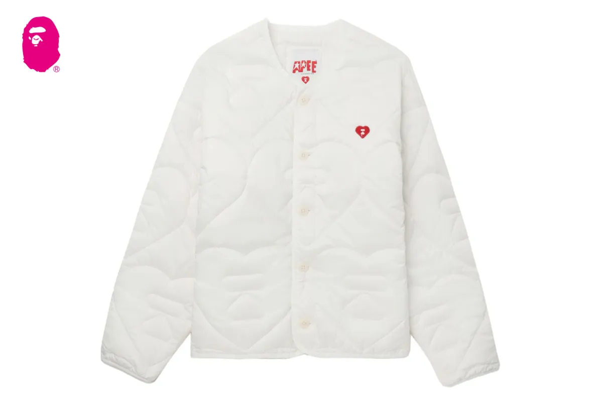 HEART QUILTED ARMY LINER JACKET sold by Bape